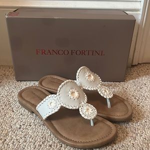 size 8 white FRANCO FORTINI sandals